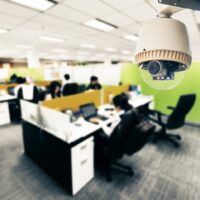 CCTV or surveillance operating in office CCTV or surveillance operating in office