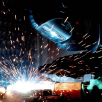 man wielding, sparks flying man wielding, sparks flying