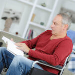 elderly man on the wheelchair