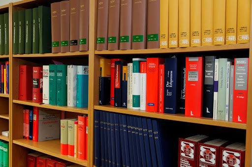 Bookcase with law books