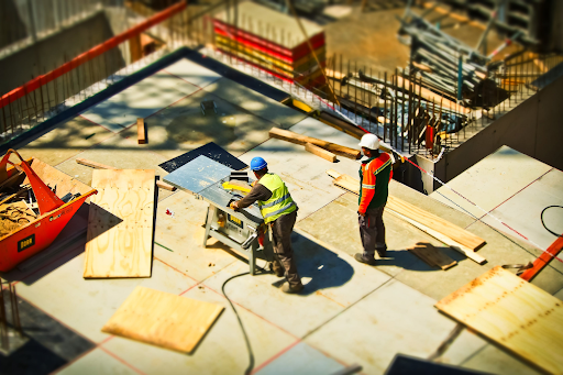 construction worker working at worksite