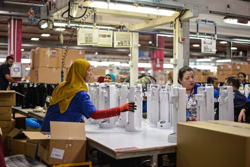 assembly line workers