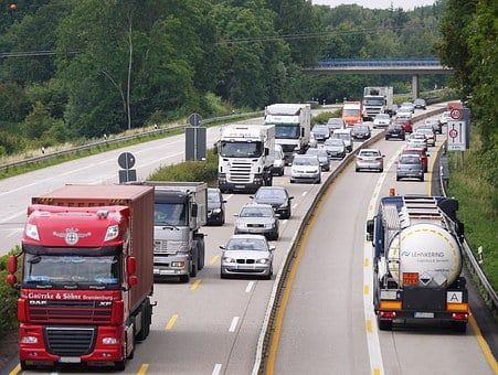 traffic on a highway