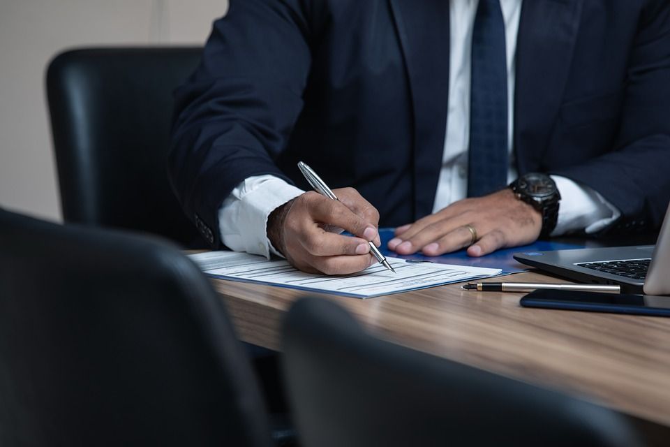 lawyer with paperwork