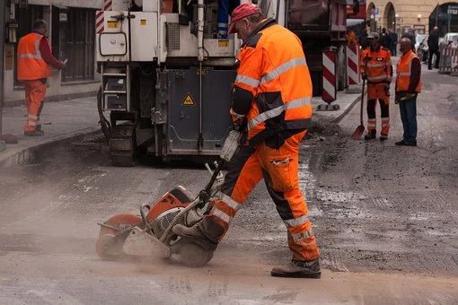 road construction crew