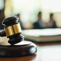 Legal proceedings in a courtroom setting justice system image capture professional environment close-up view law and order concept